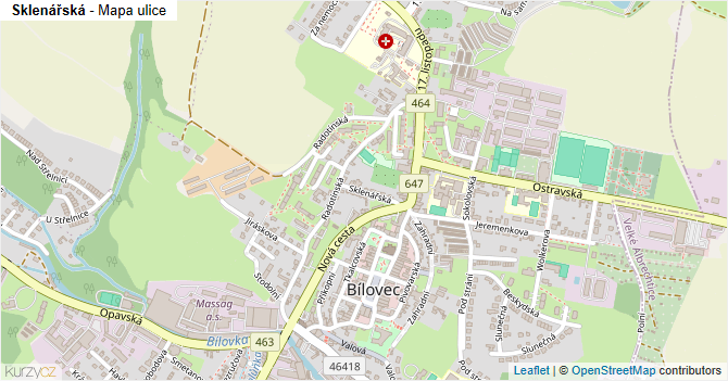 Sklenářská - mapa ulice