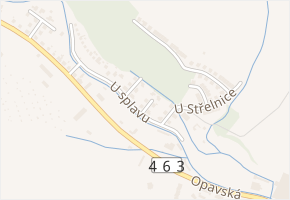 Slepá v obci Bílovec - mapa ulice