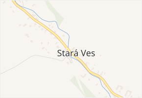 Stará Ves v obci Bílovec - mapa části obce