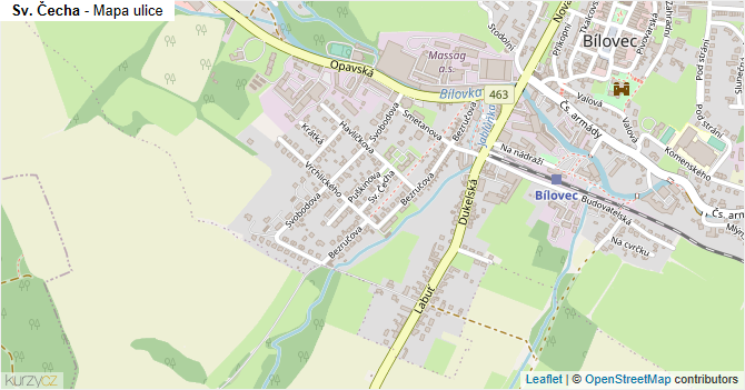 Sv. Čecha - mapa ulice
