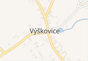 Výškovice v obci Bílovec - mapa části obce
