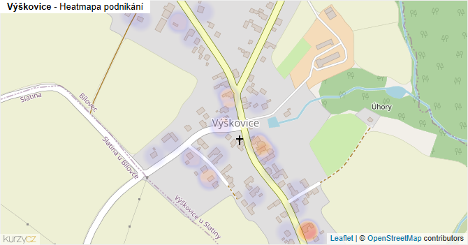 Výškovice - mapa podnikání