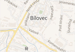 Zámecká v obci Bílovec - mapa ulice
