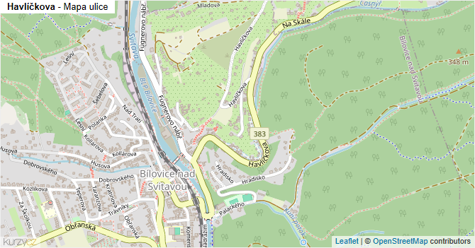 Havlíčkova - mapa ulice