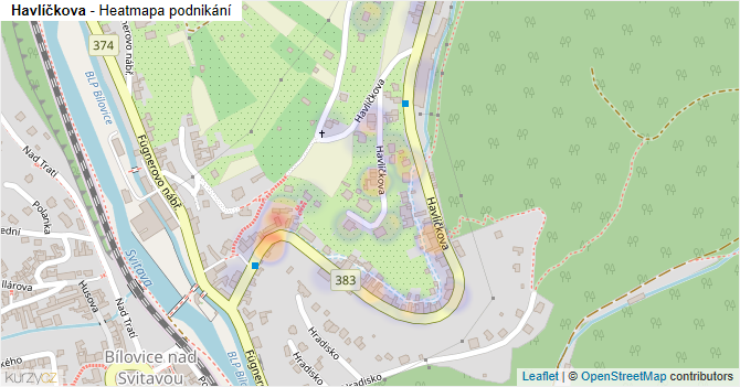 Havlíčkova - mapa podnikání