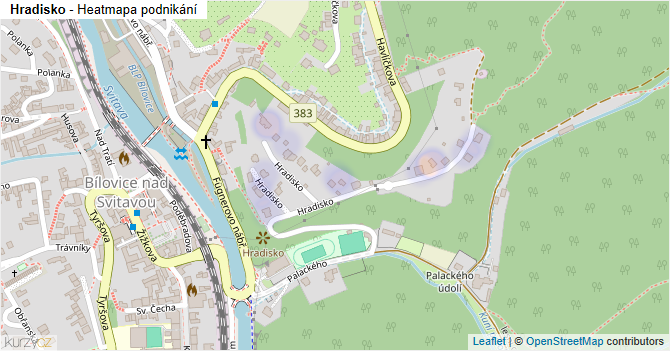 Hradisko - mapa podnikání