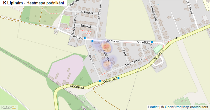 K Lipinám - mapa podnikání