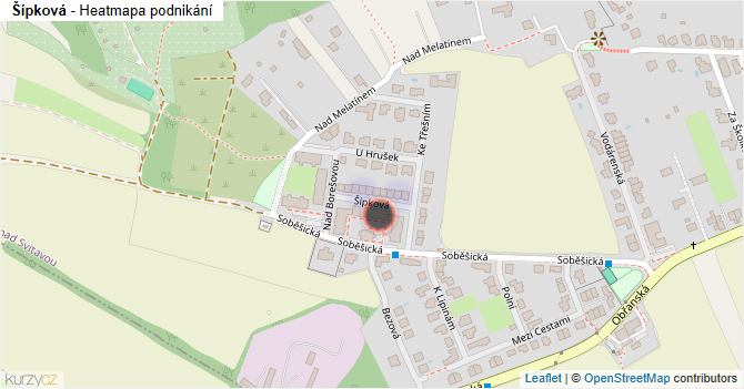Šípková - mapa podnikání