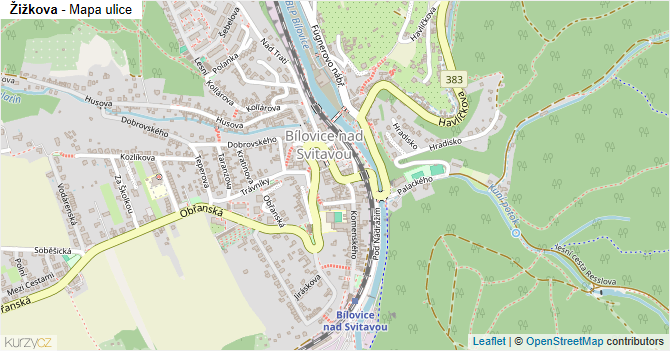 Žižkova - mapa ulice