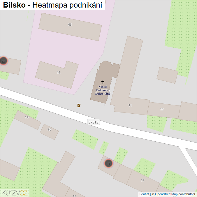 Mapa Bílsko - Firmy v obci.