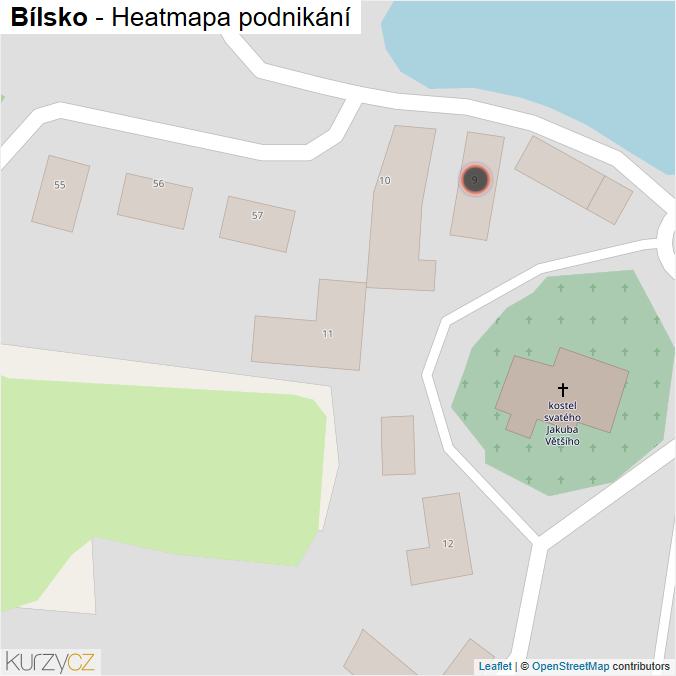 Mapa Bílsko - Firmy v obci.