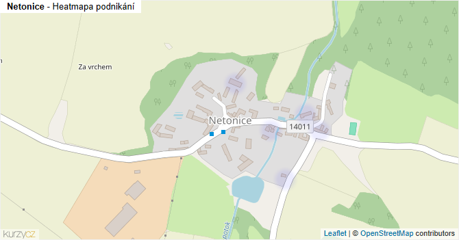 Netonice - mapa podnikání