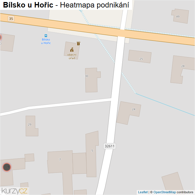 Mapa Bílsko u Hořic - Firmy v obci.