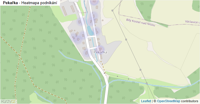 Pekařka - mapa podnikání
