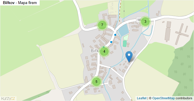 Biřkov - mapa firem