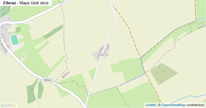 Zderaz - mapa části obce