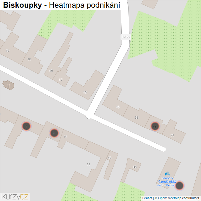 Mapa Biskoupky - Firmy v obci.