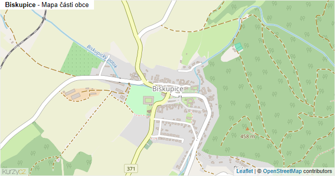 Biskupice - mapa části obce