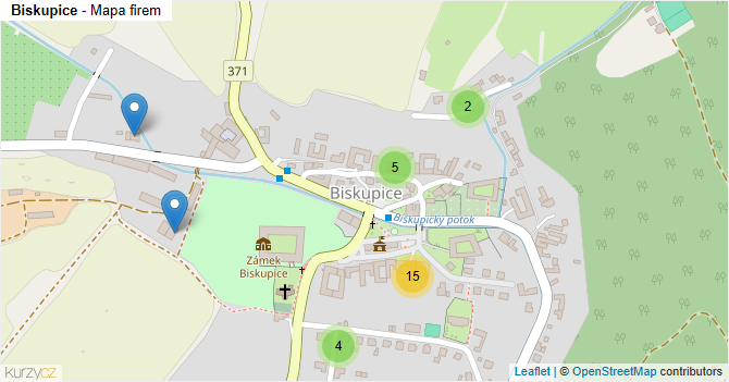 Biskupice - mapa firem