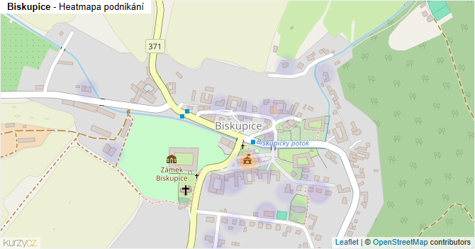 Biskupice - mapa podnikání