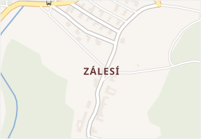 Zálesí v obci Biskupice - mapa části obce