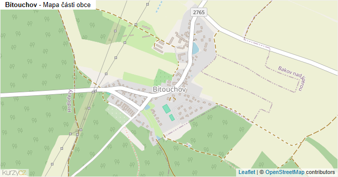 Bítouchov - mapa části obce