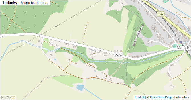 Dolánky - mapa části obce