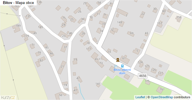 Bítov - mapa obce