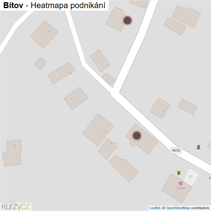 Mapa Bítov - Firmy v obci.