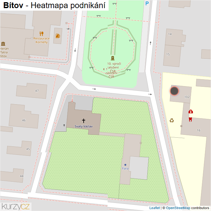 Mapa Bítov - Firmy v obci.