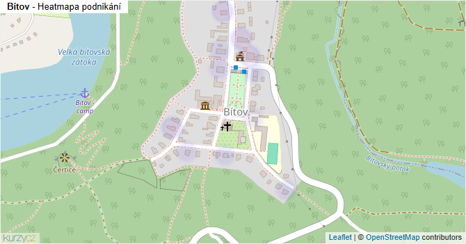 Bítov - mapa podnikání