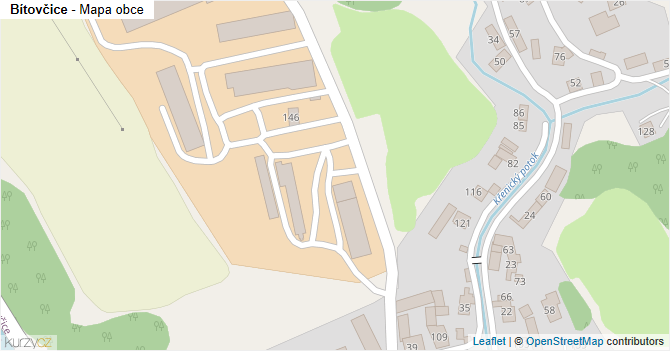 Bítovčice - mapa obce