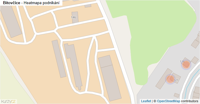 Bítovčice - mapa podnikání