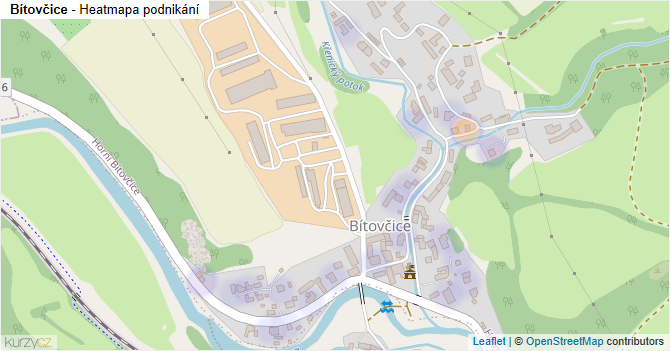 Bítovčice - mapa podnikání