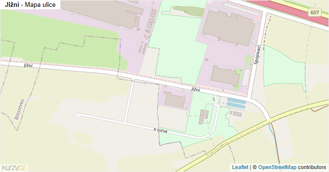 Jižní - mapa ulice