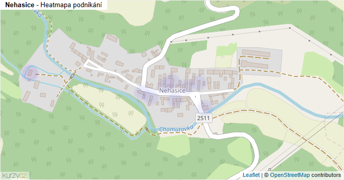 Nehasice - mapa podnikání