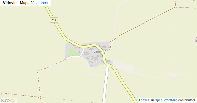 Vidovle - mapa části obce