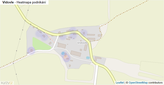 Vidovle - mapa podnikání