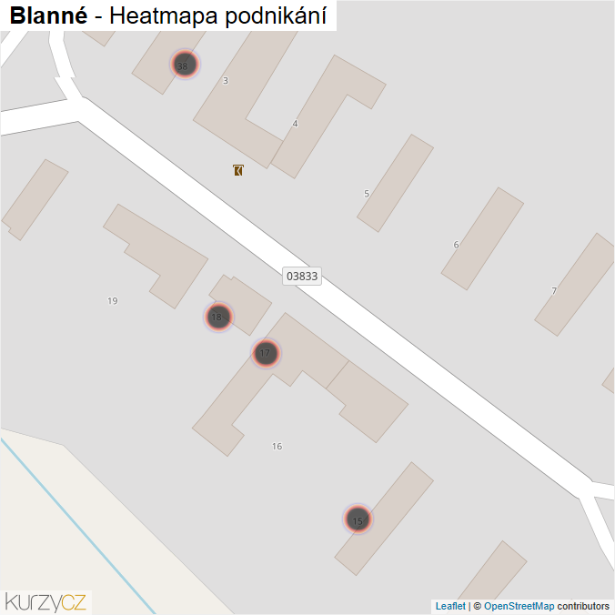 Mapa Blanné - Firmy v obci.
