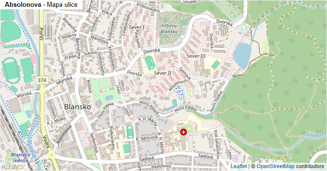 Absolonova - mapa ulice