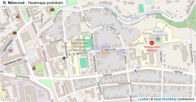 B. Němcové - mapa podnikání