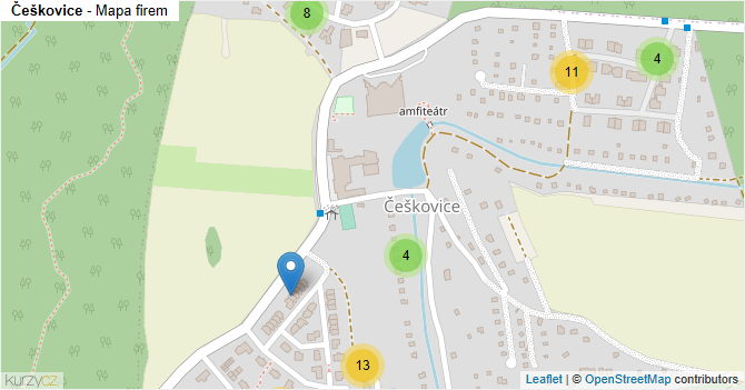 Češkovice - mapa firem