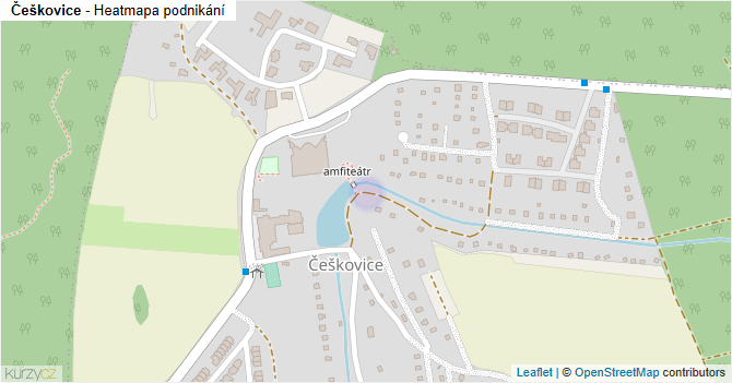 Češkovice - mapa podnikání