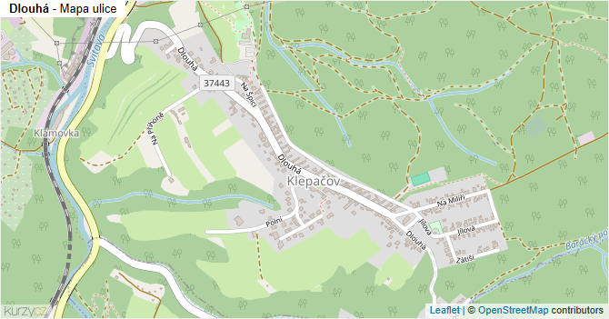 Dlouhá - mapa ulice
