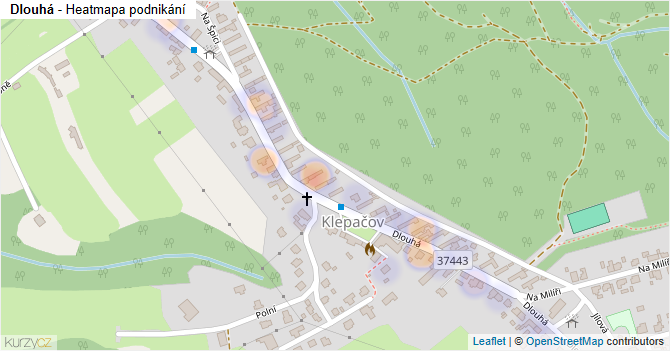 Dlouhá - mapa podnikání