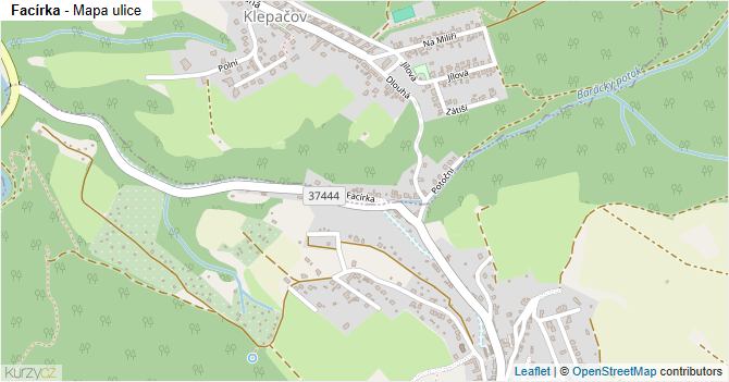 Facírka - mapa ulice