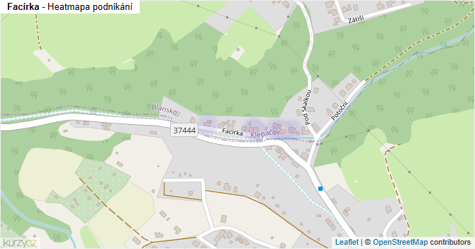 Facírka - mapa podnikání