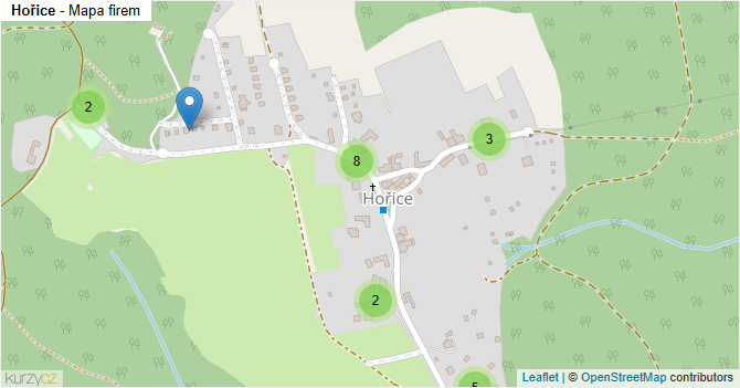 Hořice - mapa firem