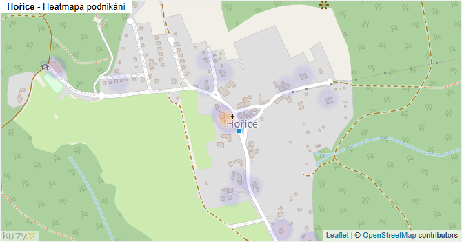 Hořice - mapa podnikání