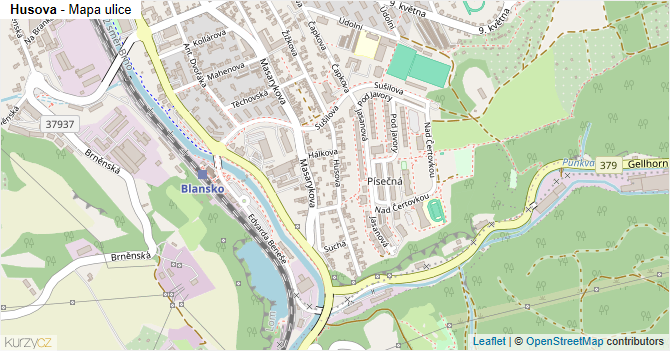 Husova - mapa ulice